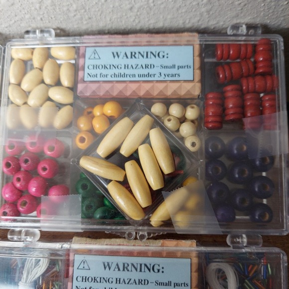 Bead Lot Beads 10+ Cases Crafting Jewelry Beads Colorful Plastic Wooden Metal - Picture 10 of 12